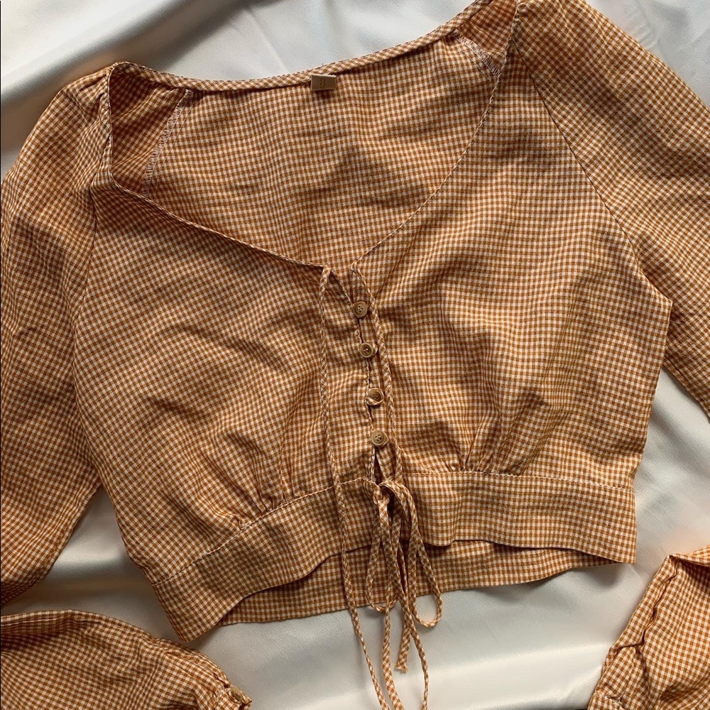 Cute Orange Vintage Crop Top